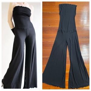 Angelrox Black Strapless Jumpsuit S/M Made in Maine Sustainable Boho